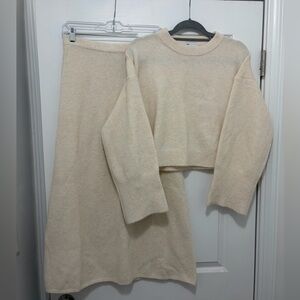 ASOS Cozy Cream Sweater Set